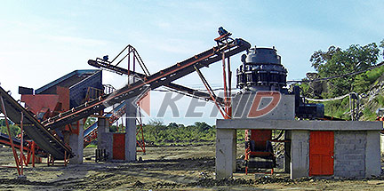 Limestone crushing plant in Laos